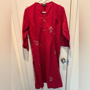 Red Kurta Pakistani